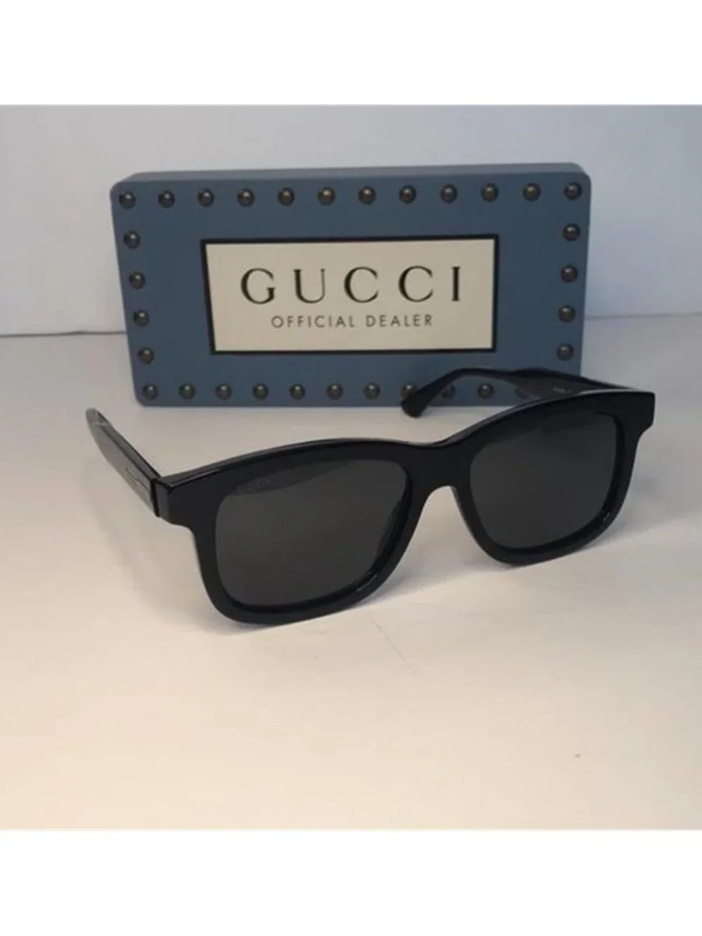 GUCCI Grey Square Men's Sunglasses GG0824S 005 55